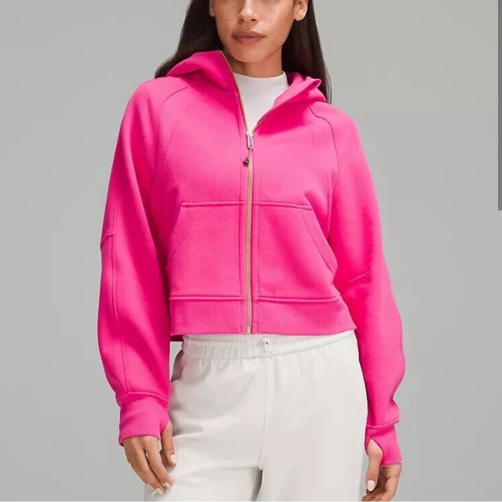 Lululemon sonic pink oversized scuba full zip sweatshirt xs/s